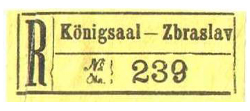 Koenigsaal in Bohemia label 3